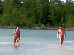 Blonde Hottie Barbie Banks Has A Beach Threesome