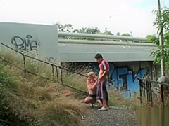 Young Czech Couple Bangs In Public