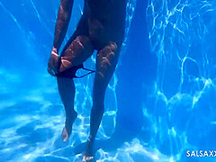 Alaska Fucks in the Swimming Pool and Squirts all over - Salsaxxx