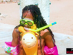 Public pissed ebony slut reality fucked and mouthjizzed