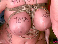 Trapped MILF slut fucked at public place in doggystyle