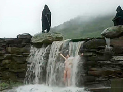 Two babes are being tortured outdoors