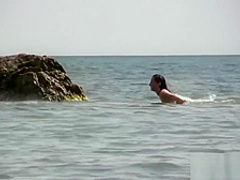 Naked teen nudist group out on beach naturists exercise undressed outdoors