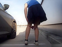 Girls Pissing Compilation: Piss From Behind - In Public By Cars