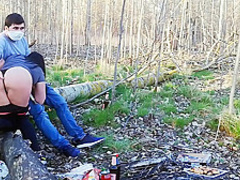 Brother fucked stepsister in a barbecue forest in coronavirus epidemic 2020