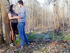 Brother fucked stepsister in a barbecue forest in coronavirus epidemic 2020