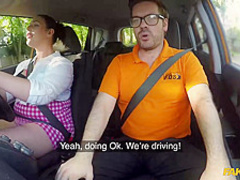 Big ass woman, Crystal Smith is fucking her driving teacher, instead of having a class