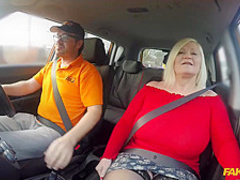 Lacey Starr is a big titted, blonde mature who likes to fuck men, even in the car