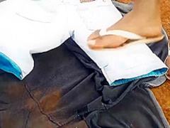 Curvaceous brunette is sucking a strangers dick outdoors and getting fucked very hard, in return