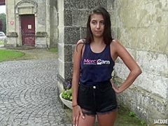 Anna very sexy french fucked by 2 blacks