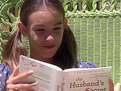 Charity Crawford is playing with her perfectly shaved pussy, in the middle of the day