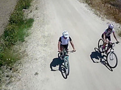 Magnificent lesbians got down and dirty with each other, in the nature, in the late afternoon