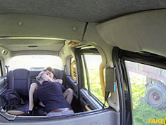 Kinky Girl In Taxi Action