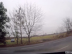 Czech Brunette Is Having Hardcore Sex In The Car, In The Middle Of The Day