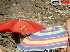 Nude Beach Naked Brunette Women Voyeur Clip Extravaganza