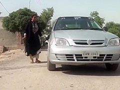 Sadaf Aunty, Outdoor Lap With A Big Disk