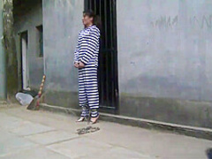 Chinese Prison Girl In Metal Bondage