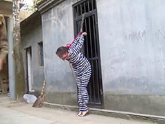 Chinese Prison Girl In Metal Bondage