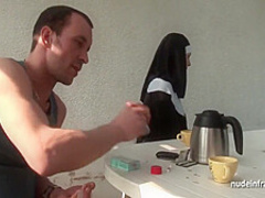 Papy Voyeur In Young French Nun Fucked Hard In Threesome With 36 Min