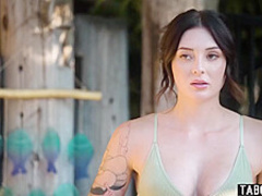 Garden Workers Tag Team Lesbian Roughly In A Dirty Threesome With Charlotte Sins