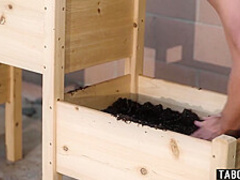 Garden Workers Tag Team Lesbian Roughly In A Dirty Threesome With Charlotte Sins