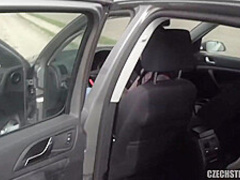 Czech Sluts Fucking A Guy In Their Car For Money