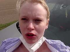 Czech Sluts Fucking A Guy In Their Car For Money