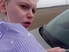Czech Sluts Fucking A Guy In Their Car For Money