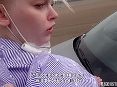 Czech Sluts Fucking A Guy In Their Car For Money