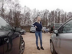 Public Bukkake With Blonde