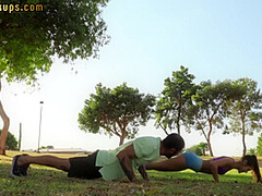 BWC dude fucks amateur mediumboobs babe after outdoor yoga