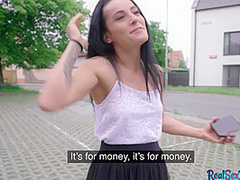Cheap amateur slut POV public fucked outdoor 4 cash