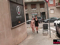 Tattooed slut coerced to piss after pussybanged in public