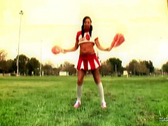 After Pounding The Brunette Cheerleader With Small Tits He