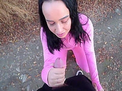 Fitness Girl Sucks For Money Outdoors 10 Min With Angelya G