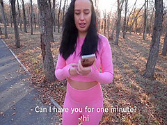 Fitness Girl Sucks For Money Outdoors 10 Min With Angelya G