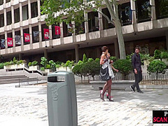 BDSM naked babe public whipped and exposed outdoor