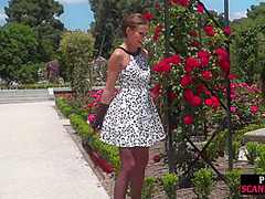 BDSM naked babe public whipped and exposed outdoor