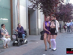 Naked slut public exposed and humiliated outdoor by domina