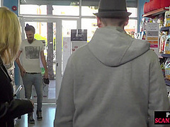 Public pet role slut fucked and whipped in the pet store