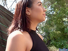 Reality Latina babe pussyfucked outdoor 4 cash after casting