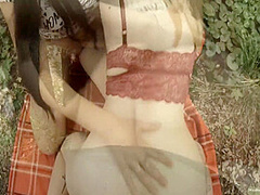 Lucky Guy Gets Sucked And Fucked Outdoors In The Woods