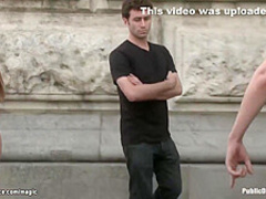 Beautiful Big-bosomed Babe Naked In Public With Mona Lee, James Deen And Princess Donna