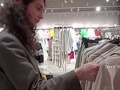 He saw me naked in the changing room. Jeny Smith goes shoping with her fan