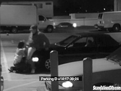 Cock whore sucks off security attendant