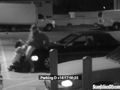 Cock whore sucks off security attendant