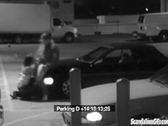 Cock whore sucks off security attendant