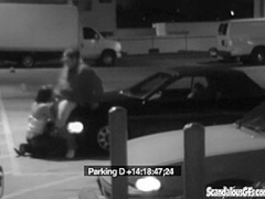 Cock whore sucks off security attendant