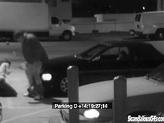 Cock whore sucks off security attendant