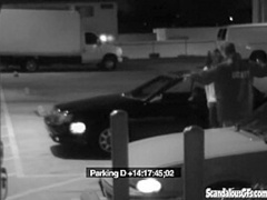 Cock whore sucks off security attendant